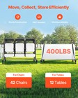 Folding Chair Rack Cart For 42 Chairs Or 12 Tables Of 400 Lbs With Wheels