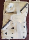 Ralph Lauren Baby Boy  3  Hooded  Bath Towels And  1  Blanket Blue Bear Trim