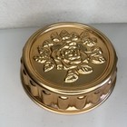 Rose Floral Leaves Copper  Jello cake Mold Wall Hanging Kitchen Farmhouse Vtg