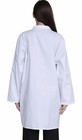 White Women   s Medical Lab Coat Long Sleeve Button Front Pockets Knee Length