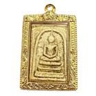 Thai Amulet Phra Somdej Toh Wat Rakang Chinese Talisman Pendant Gold Plated Rich