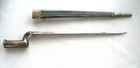 Antique Socket Bayonet   Original Leather Scabbard  Maker Mark  osborn   Superb