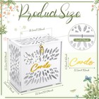 White Pvc Hollow Wedding Card Box With Lock Gift Holder Reception Decor