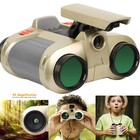 Kids Binoculars Toy 4x30 Outdoor Travel Telescope Night Vision Pop-up Led Light