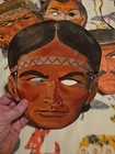 Rare  1950   s Lone Ranger Wheaties Cereal Box Masks - 5 Of The 8 Set  Halloween 