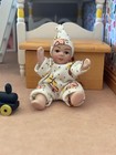 1 12 Scale Dollhouse Miniature Toddler Baby Romper Cap Porcelain Posable Doll