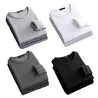 Men s Thermal Fleece Lined Long Sleeve Shirt Winter Warm Crew Neck Top M-5xl