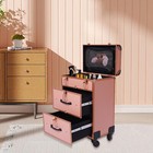 Rolling Extendable Makeup Case Cosmetic Train Box Trolley Large Storage Space