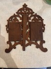 Victorian Hand Carved Wooden Double Frame 