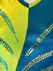 Gk Lime turquoise Adult X-small Mystique Sequinz Gymnastics Tank Leotard Axs