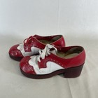 Women s Vintage 1970   s Two Tone Disco Groovy Platform Leather Shoes Size 7 Spain