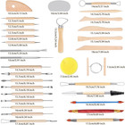 Clay Sculpting Tools Kit 32pcs Pottery Carving Modeling Set Beginner