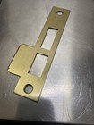 Antique vintage Door Strike Plate  Mortise  Victorian  Art Deco  Brass  5 5   