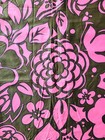 Vintage Bulk Fabric Mcm Bold Floral Cotton   5 Yards  44  Width Pink Green Mod