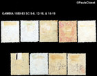 Gambia 1880-93 Sc 5-6  12-16   18-19 Queen Victoria   p - 1 - Used F vf