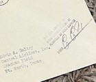 1954 First Flight Am 82 Cover Taken By Pony Express Signed By Rider With Letter