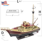 Jaws Orca Wooden Ship Model Shark Fishing Boat Pre-assembled Antique Finish New