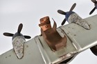 Vintage 1950s Tin Gama Pan American Strato Clipper Plane Friction Lights Germany