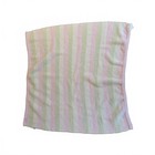 Carters Pink White Green Stripe Baby Blanket Chenille Security Lovey 30 X 40 