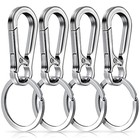 10pcs Metal Keychain Carabiner Clip Keyring Key Ring Chain Clips Hook Holder Usa
