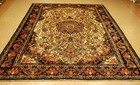 Natural Wool Old Oriental Rugs hand Woven knotted Size Approximately 7  X 9 3 
