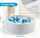 35 4in X 11 8in Soft Round Ball Pit  balls Not Included  - Light Grey