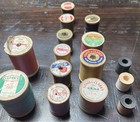 Vtg 15 J p Coats  Coats   Clark  Lily Spools Wooden   5 Bonus Spools Free Ship  