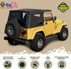 Jeep Soft Top For 1997 To 2006 Jeep Wrangler Tj  Black Sailcloth Vinyl 2 Door