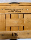 Longaberger 1997 Handwoven Basket     15  Tote W  Leather Handles     Signed