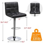 Black Bar Stools adjustable Modern Barstools swivel Pu Leather Stool Chair black
