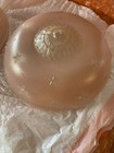 2 Vintage Mid Century Starburst Ceiling Light Glass Shade Dome Retro Pink Stars