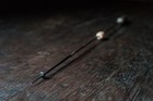Vintage Opium Needle     Bullet Casing Handle  Likely Buffalo Horn Grip