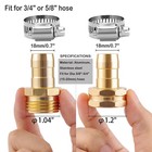 2 Set Garden Hose Repair 2 Set  Fit For 3 4  Or 5 8  Hose female   Male 