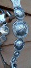 Vintage Sterling Silver Rope Edge Engraved Conchos Copper Covered Port Horse Bit
