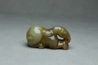 42 6 G Chinese Antique Old Hetian Jade Hand-carved Horse Statues