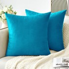 Throw Pillow Covers Decorative Velvet Set Of 2 18x18 Inch Pillow Covers  Soft   