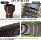 11 5ft Long Gutter Downspout Extensions Flexible  Drain Brown 