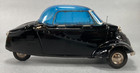 Bandai Messerschmitt Friction  Three-wheel Tin Car- Black  Japan  1957 