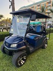 2022 Lithium Blue Club Car Precedent Tempo 4 Seat Golf Cart New Rims Tire Lights