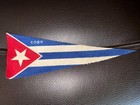 Vintage Felt Cigar Box Tobacco Mini Pennant Cuba Flag 10    Inches Very Rare Old