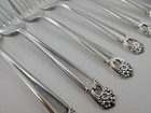 1847 Rogers International Silver 8 Salad Forks Silverplate Flatware