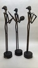 Bronze Art Sculptures Modern Musical Set Flute Cymbals Violin Stick Figures