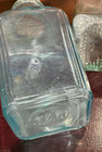 Lot Of 2 Vintage Glass Bottle Bottles Blue   Clear Vidrio Natural    S   Co