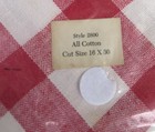Vintage Startex  Red Checkered Kitchen Dish Towels Set 2 16 X 30 Sealed 