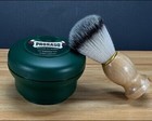 Proraso Green Shaving Soap Bowl Jar 150ml   Wood Shaving Brush Shave Set Gift