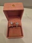 Cz Sterling Silver Gold Tone Earrings Made By Isabella M New In Box