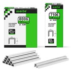 Meite Upholstery Galvanized Wide Crown Staples 21ga 22ga 71 80 Combination Pack