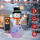 Yisun 7ft Christmas Inflatable Snowman Rotating Led Lights Outdoor Yard Decor