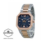 Casio Men s Analog Octagonal Dial Two-tone S steel Band Watch Mtp-b195rg-2a