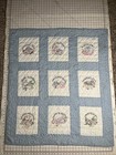 Hand Embroidered Quilted Baby Crib Blanket Lay Me Down To Sleep Cutting Quilt